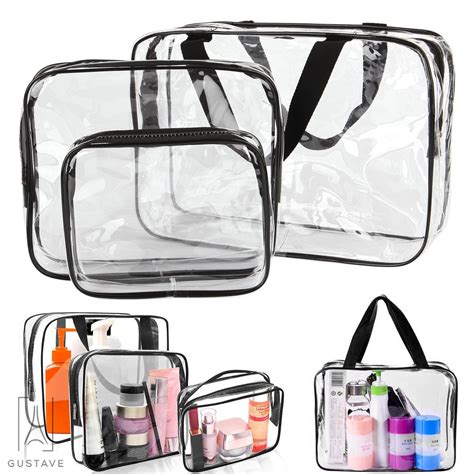 clear cosmetic travel bag.